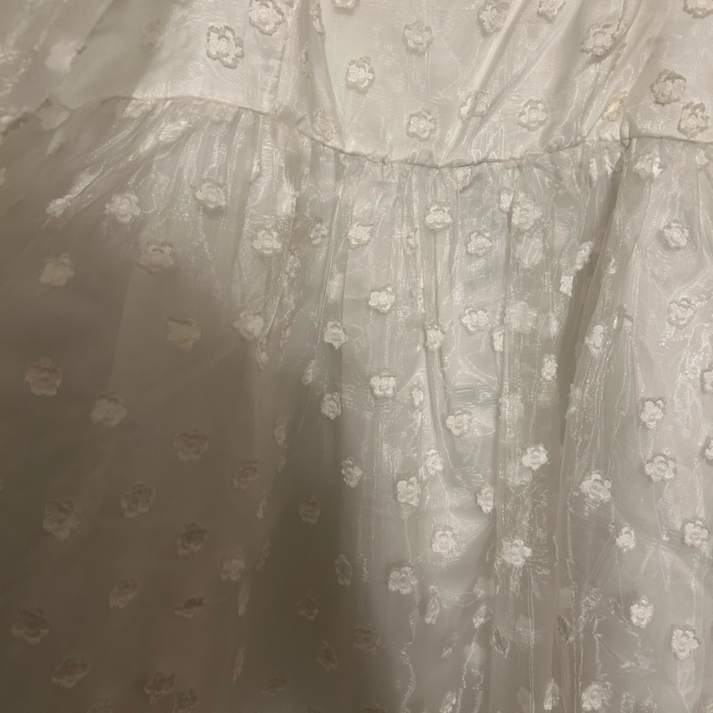 Lulu's White Puff Sleeve Wedding Dress - Picture 4 of 12
